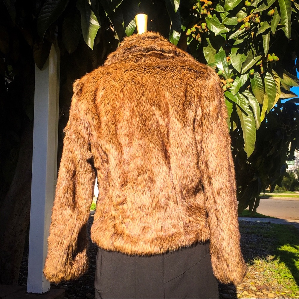 Brown Warm Faux Fur Jacket - Picture 3 of 5